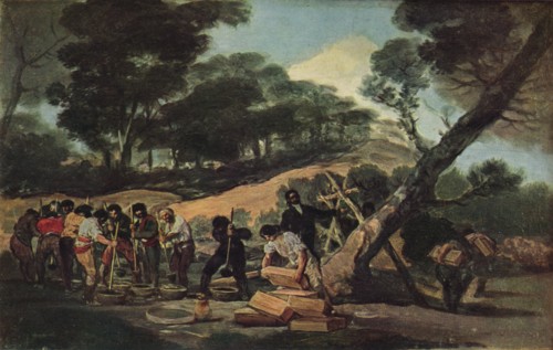 'Powder production in the Sierra de Tardienta', 1814 (1939). Artist: Francisco Goya.