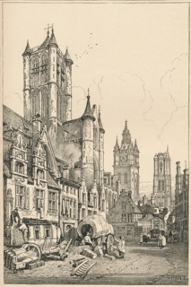 'Ghent', c1820 (1915). Artist: Samuel Prout.