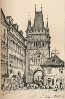 'Prague', c1820 (1915). Artist: Samuel Prout.