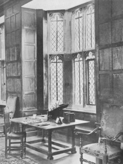 'Bay on Long Gallery, Showing Terra-Cotta Work and Old Panelling', 1910. Artist: Unknown.