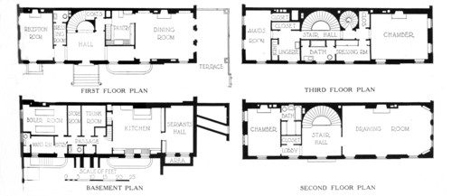 Floor plans, house of Mrs WK Vanderbilt, New York City, 1924. Artist: Unknown.