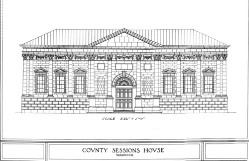 County Sessions House, Warwick, Warwickshire, 1924. Artist: Unknown.