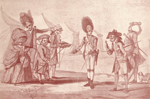 'A Visit To Camp', c1800-1810, (1909). Artist: Henry William Bunbury.
