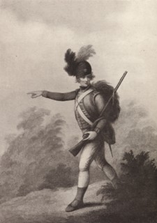 'Light Infantry Man (1791)', 1791 (1909). Artist: Francois David Soiron.