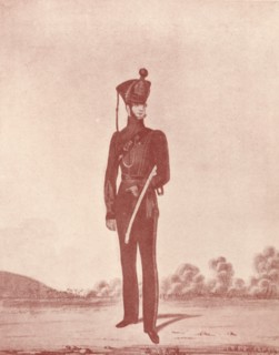 'Officers of the Madras Army (Rifles)', c1837-1843, (1909). Artist: William Hunsley.