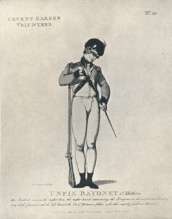 'Unfix Bayonet 3rd Motion', 1798 (1909). Artist: Thomas Rowlandson.