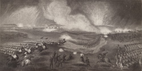 'Charge of the British Troops on the Road to Windlesham, April 24, 1854', 1854 (1909). Artist: Unknown.