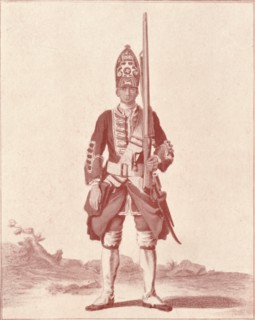 'Gentleman, the 7th (Royal Fusiliers) 1742', 1742 (1909). Artist: Unknown.