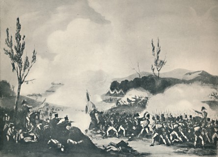 'Attack on the Road to Bayonne, December 13, 1813', c1813 (1909). Artist: Thomas Sutherland.