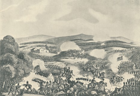 'Battle of Quatre Bras, June 16, 1815', 1815 (1909). Artist: Thomas Sutherland.