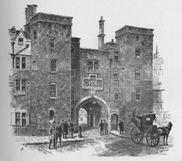 'Old Gateway, Lincoln's Inn', 1890. Artist: Unknown.