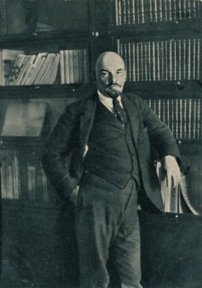 'Vladimir Ilich Lenin, Russian Bolshevik leader, in the Kremlin, Moscow, Russia, October', 1918. Artist: Unknown.