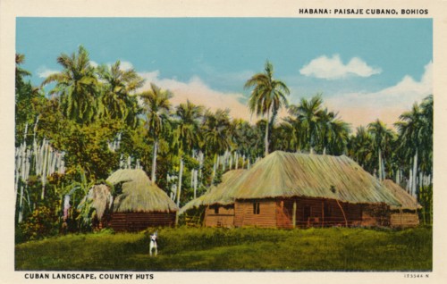 'Habana: Paisaje Cubano, Bohios. Cuban Landscape, Country Huts', c1910. Artist: Unknown.