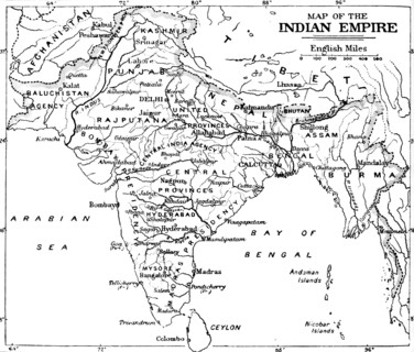 'Map of the Indian Empire', c1912. Artist: Unknown.