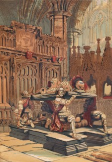 'Tomb of Sir Francis Vere in Westminster Abbey', c1845, (1864). Artist: Unknown.
