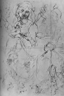 The Madonna and Child and other Studies', c1469 (1945). Artist: Leonardo da Vinci.
