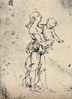 A Woman Carrying a Child', c1481 (1945). Artist: Leonardo da Vinci.