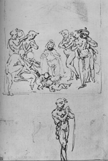 'Adoration of the Shepherd and Separate Study of a Shepherd', c1480 (1945). Artist: Leonardo da Vinci.