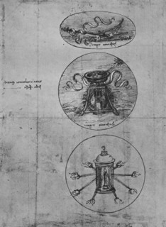 'Three Emblems', c1480 (1945). Artist: Leonardo da Vinci.