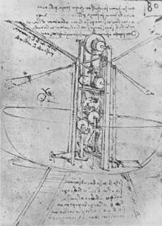 'Drawing of a Flying Machine with a Man Operating It', c1480 (1945). Artist: Leonardo da Vinci.