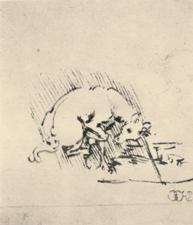 'A Unicorn Dipping Its Horn into the Water', c1480 (1945). Artist: Leonardo da Vinci.