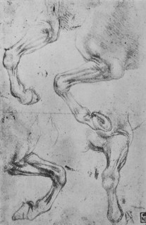 'Four Studies of Horses' Legs', c1480 (1945). Artist: Leonardo da Vinci.