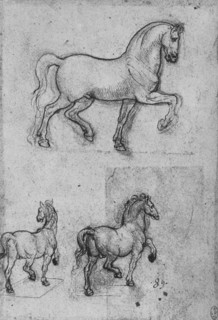 'Three Studies of Horses', c1480 (1945). Artist: Leonardo da Vinci.