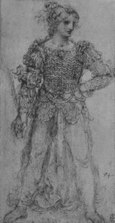'A Woman Wearing a Bodice of Interlaced Ribbons', c1480 (1945). Artist: Leonardo da Vinci.