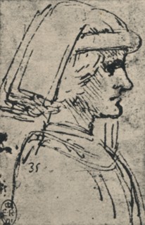 'Profile of a Young Man Wearing a Chaperon', c1480 (1945). Artist: Leonardo da Vinci.