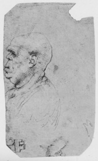 'Profile of a Bald Man to the Left', c1480 (1945). Artist: Leonardo da Vinci.
