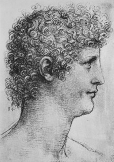 'Head of a Youth in Profile to the Right', c1480 (1945). Artist: Leonardo da Vinci.