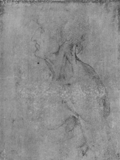 'Head and Bust of an Old Man to the Left', c1480 (1945). Artist: Leonardo da Vinci.
