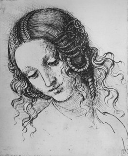 'Study of a Woman's Head', c1480 (1945). Artist: Leonardo da Vinci.