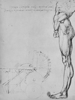 'Study of the Lower Half of a Man and of Machinery', c1480 (1945). Artist: Leonardo da Vinci.