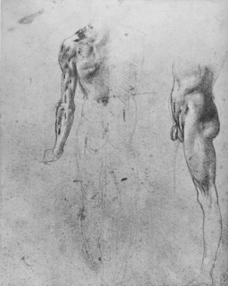 'Studies of a Nude Man Seen from the Back and from the Side', c1480 (1945). Artist: Leonardo da Vinci.