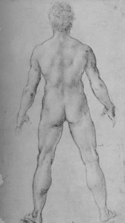 'A Nude Man seen from the Back', c1480 (1945). Artist: Leonardo da Vinci.