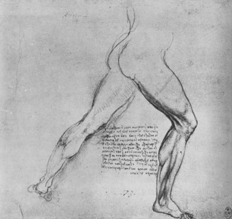 'Study of the Legs of a Man Lunging to the Right', c1480 (1945). Artist: Leonardo da Vinci.