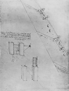 'A Canal with Locks and Weirs', c1480 (1945). Artist: Leonardo da Vinci.