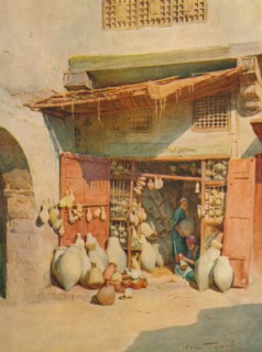 'Pottery Bazaar in a Nile Village', c1905, (1912). Artist: Walter Frederick Roofe Tyndale.
