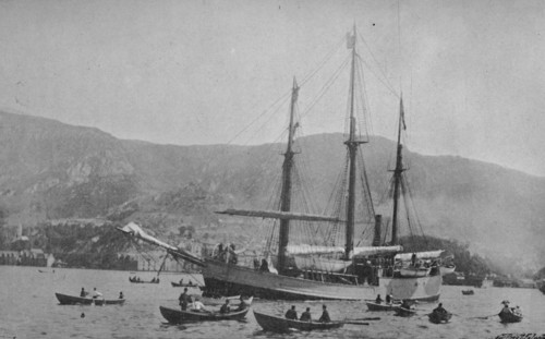 'The Fram Leaving Bergen', 1893, (1897). Artist: Unknown.