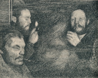 'A Smoke in the Galley of the Fram.', c1893-1896, (1897). Artist: August Eiebakke.
