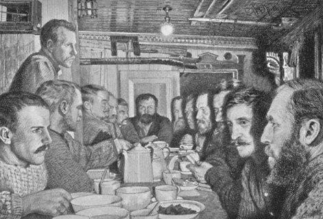 'At the Supper Table, 14 February, 1895', 1895, (1897). Artist: Johan Nordhagen.