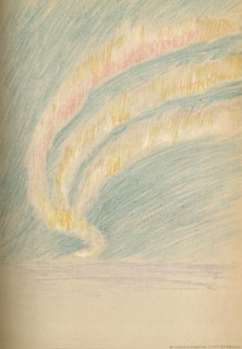 'Streamers of Aurora Borealis, 28th November 1893. Pastel Sketch', 1893 (1897). Artist: Fridtjof Nansen.