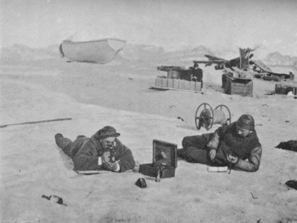 'Observation with Sextant and Artificial Horizon. July 1895', (1897). Artist: Unknown.