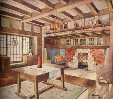 'Design for Living Room in a Small House', c1900, (1905). Artist: John Archibald Campbell.