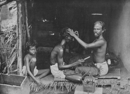 'A Ceylon Shave', c1890, (1910). Artist: Alfred William Amandus Plate.