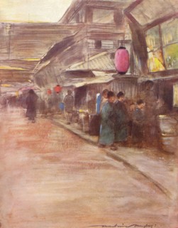 'Apricot-Blossom Street', c1887 (1901). Artist: Mortimer L Menpes.