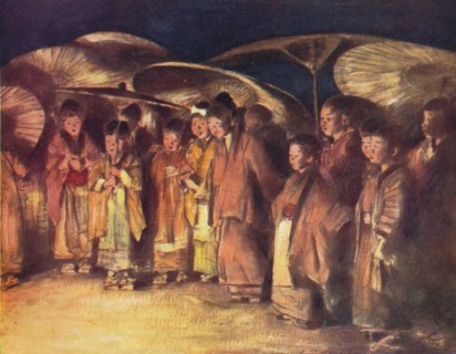 'A Street Scene, Kioto', c1887, (1901). Artist: Mortimer L Menpes.