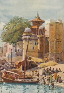 'The Bathing Ghats, Benares', c1880 (1905). Creator: Alexander Henry Hallam Murray.