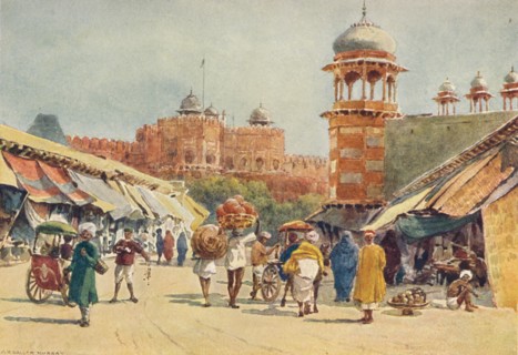 'The Bazaar, Agra', c1880 (1905). Creator: Alexander Henry Hallam Murray.